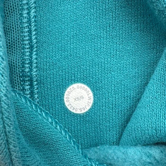Lululemon Scuba Oversized Half-Zip Hoodie Teal Blue Green XS/S - Picture 3 of 6